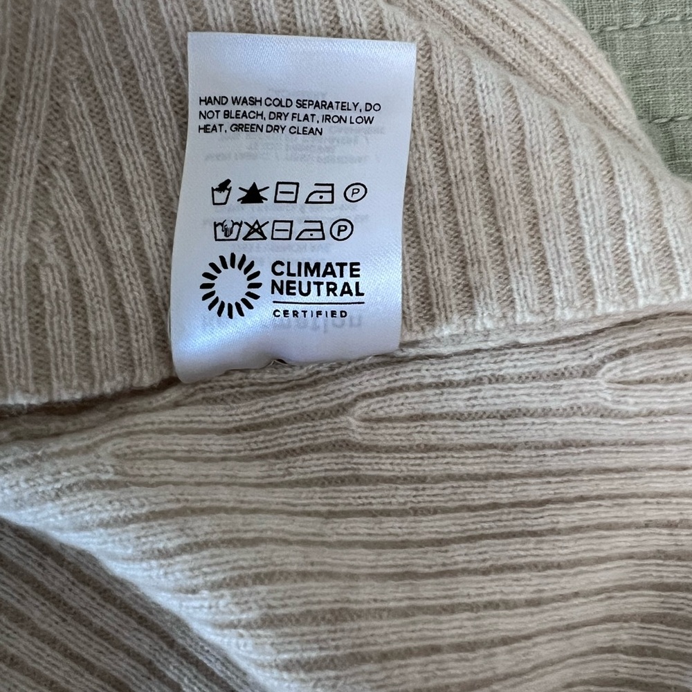 Reformation Cream Ribbed Sweater - Picture 8 of 8